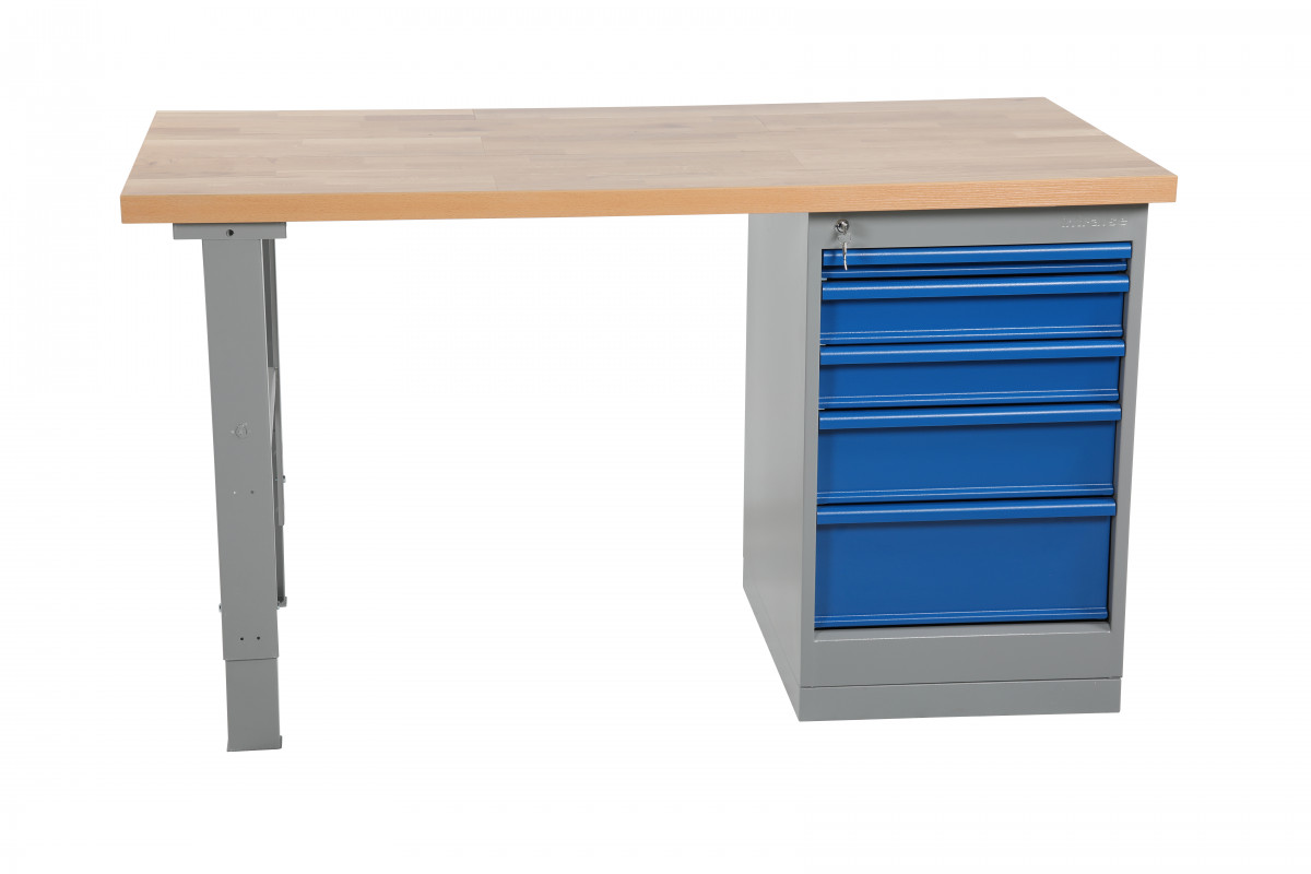 Tvirti darbastaliai su stalčių bloku