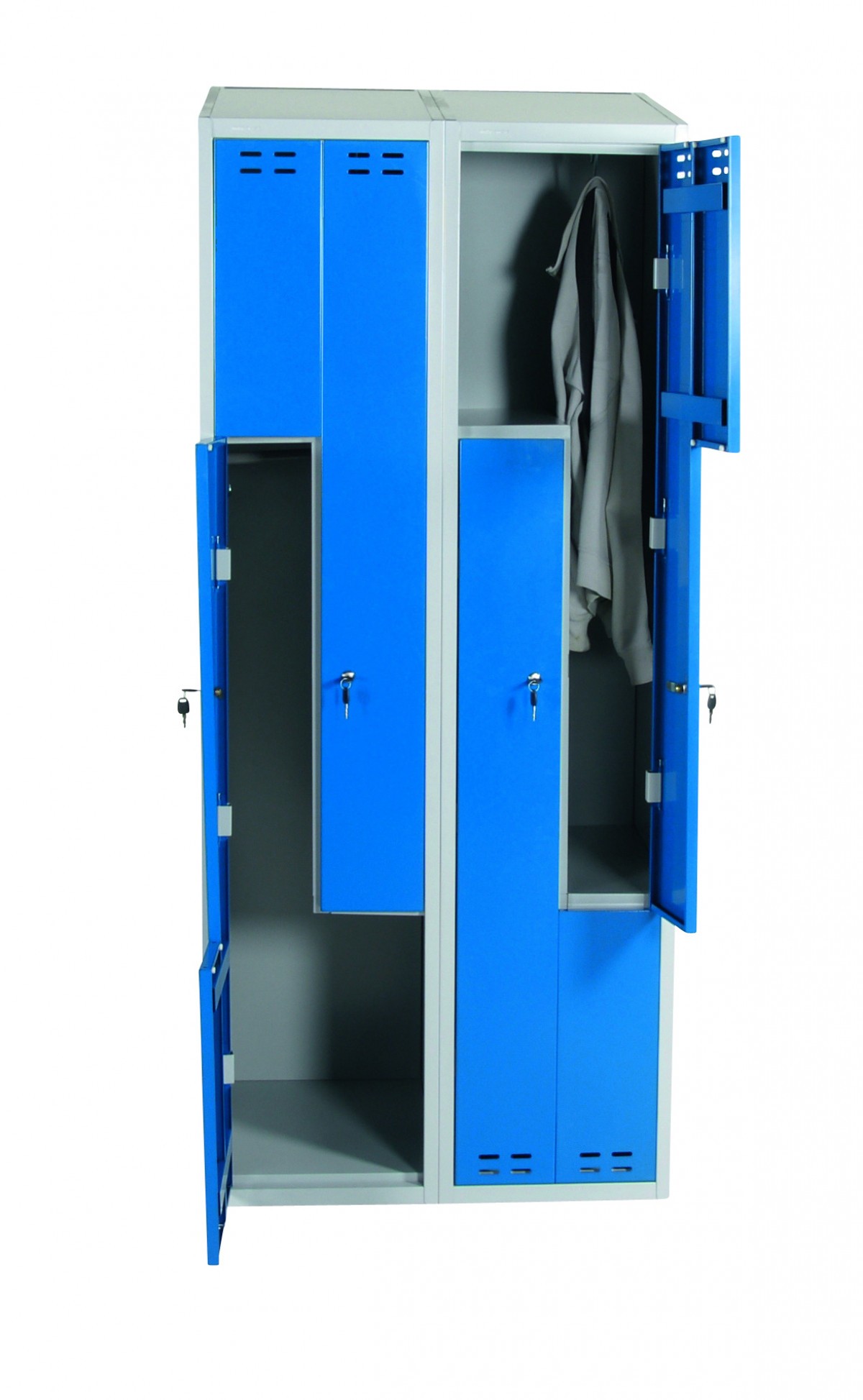 Keturių skyrių persirengimo spintelė