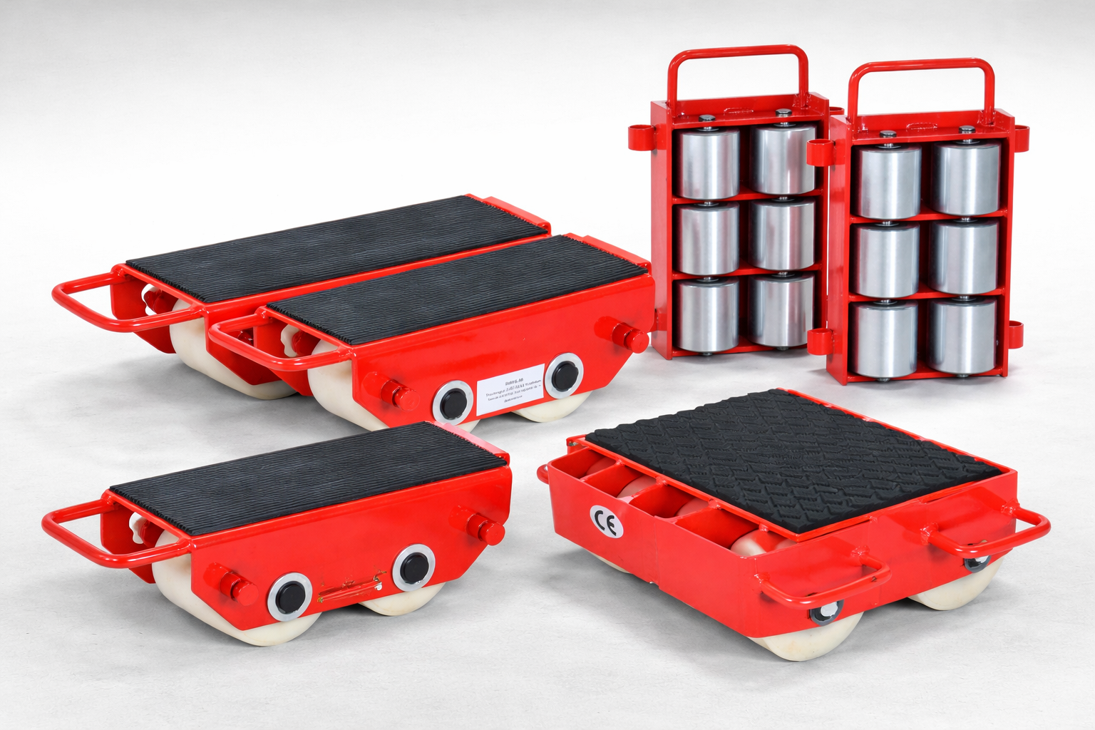 Sunkių krovinių perstūmimo platformos (ritininiai vežimėliai)